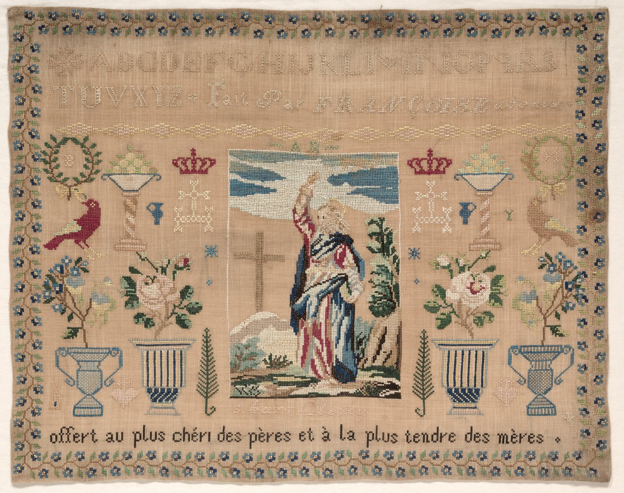 Sampler, 1800-tallet. af Unbekannt