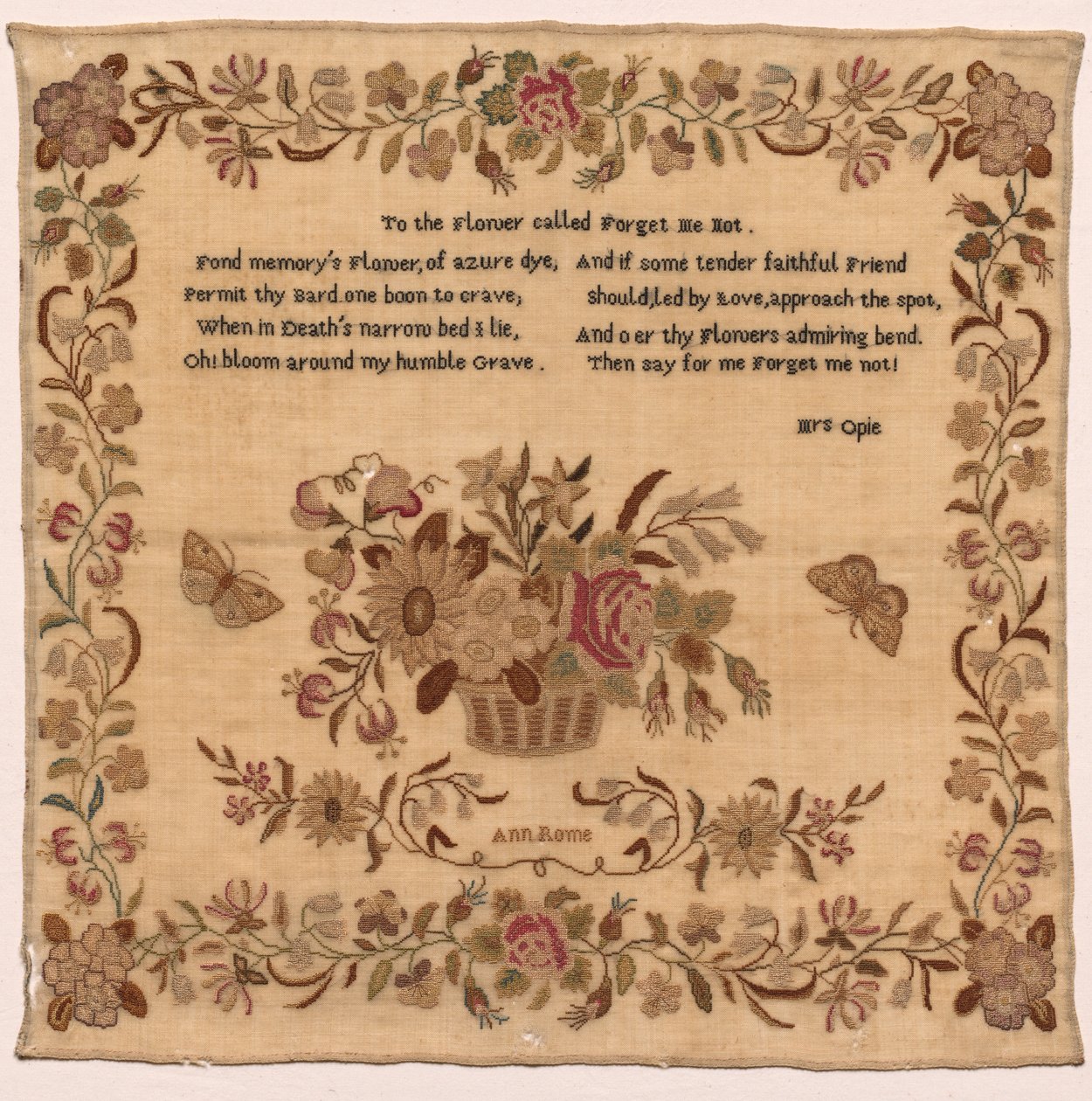 Sampler, 1800-tallet. af Unbekannt