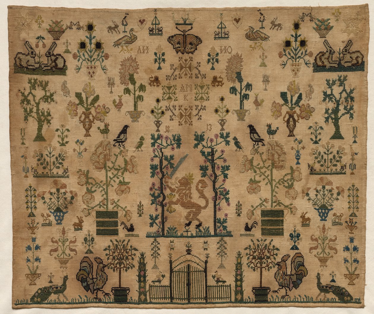 Sampler Fragment, 1813. af Unbekannt