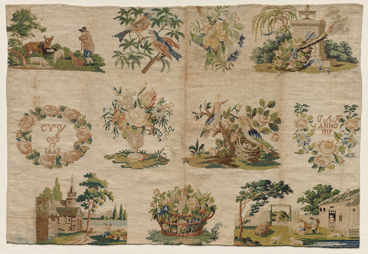 Sampler Fragment, 1819. af Unbekannt