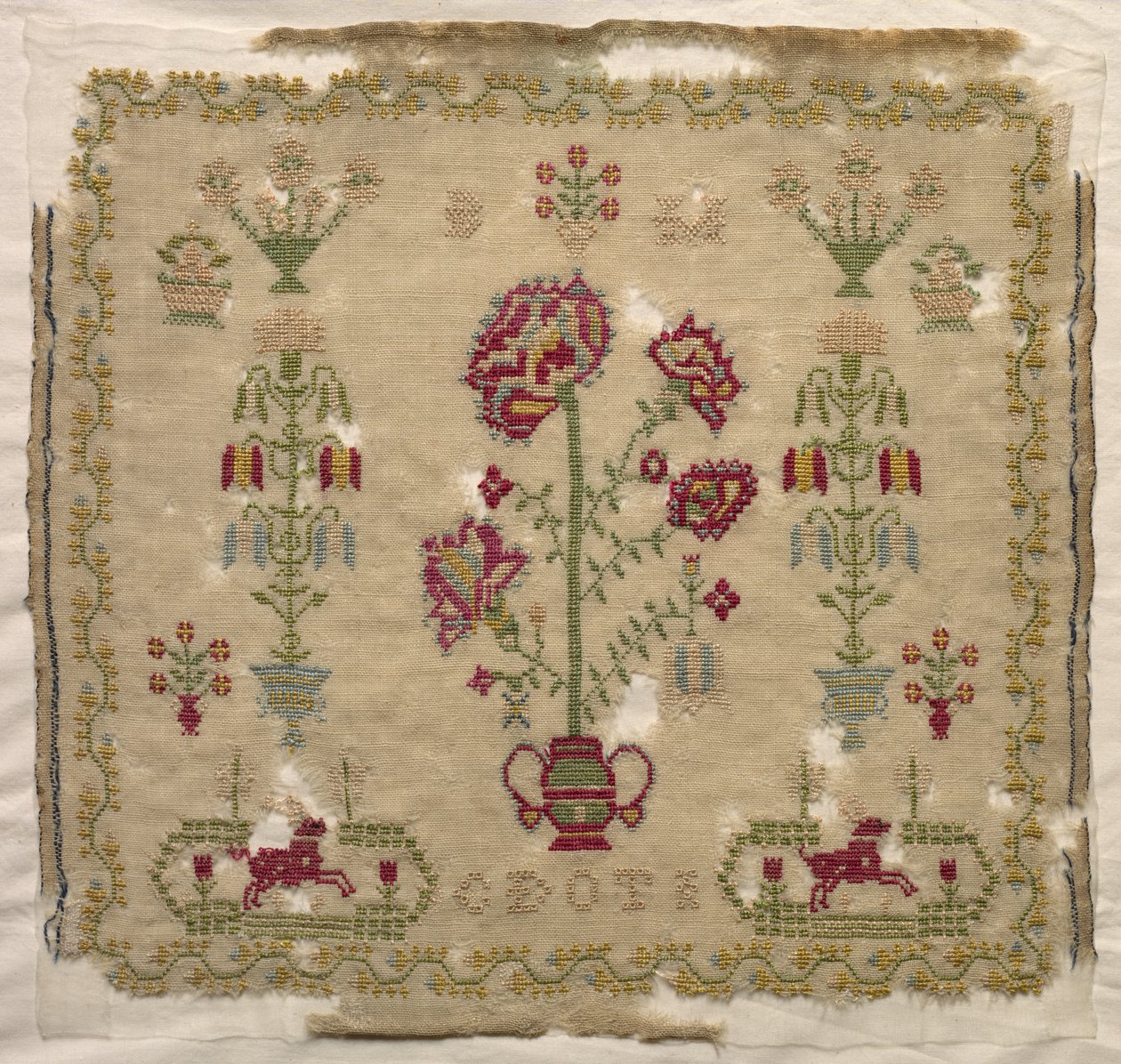 Sampler, begyndelsen af 1800-tallet. af Unbekannt