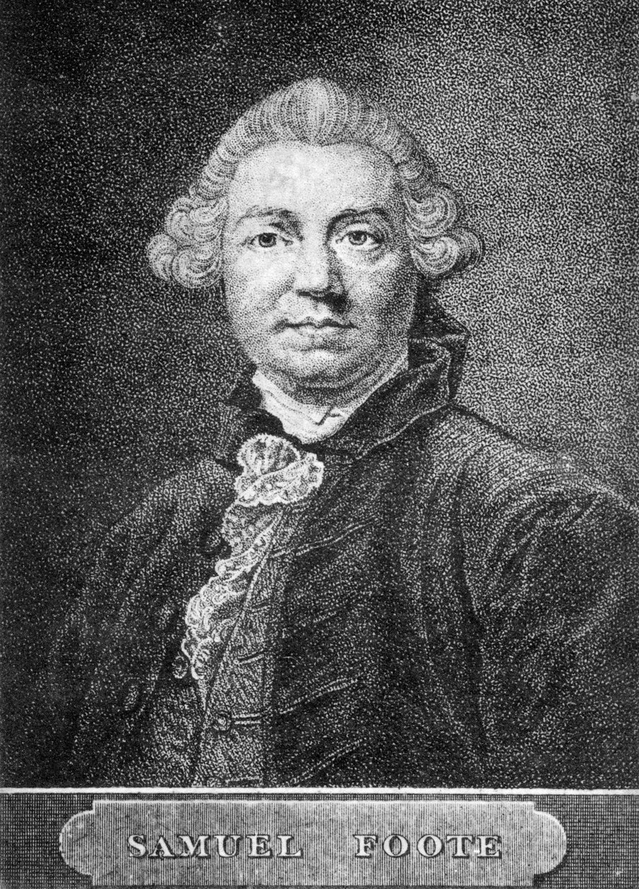 Samuel Foote, engelsk dramatiker, skuespiller og teaterleder fra det 18. århundrede, 1886 af Unbekannt