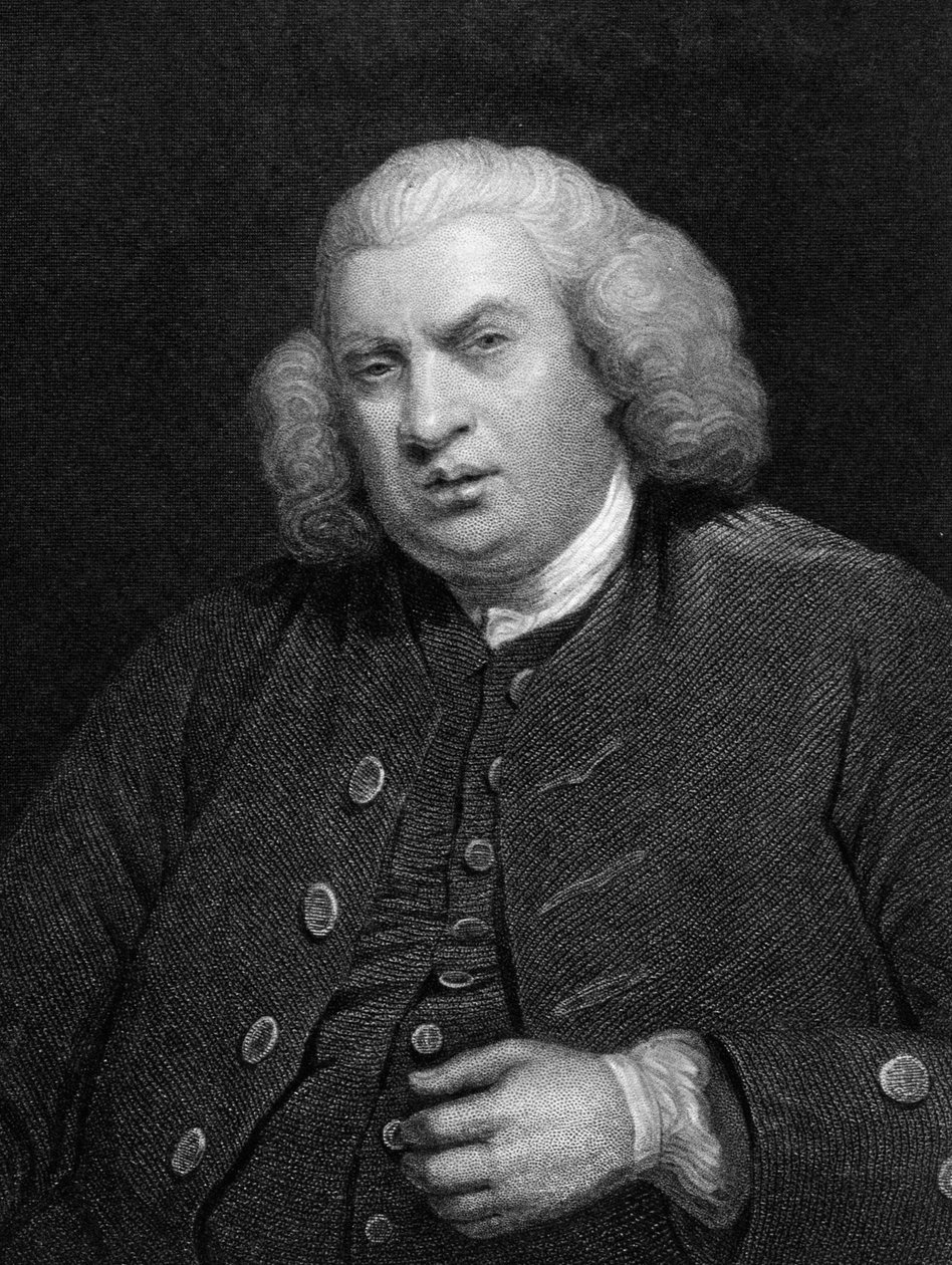 Samuel Johnson, litteraturkritiker, digter, essayist, biograf, 1800-tallet af Unbekannt