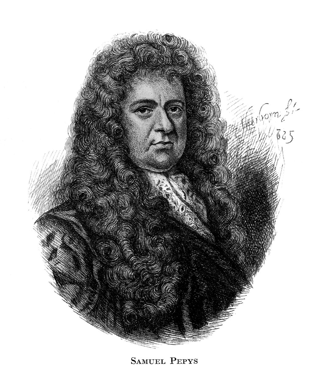 Samuel Pepys, engelsk dagbogsskriver, 1800-tallet af Unbekannt