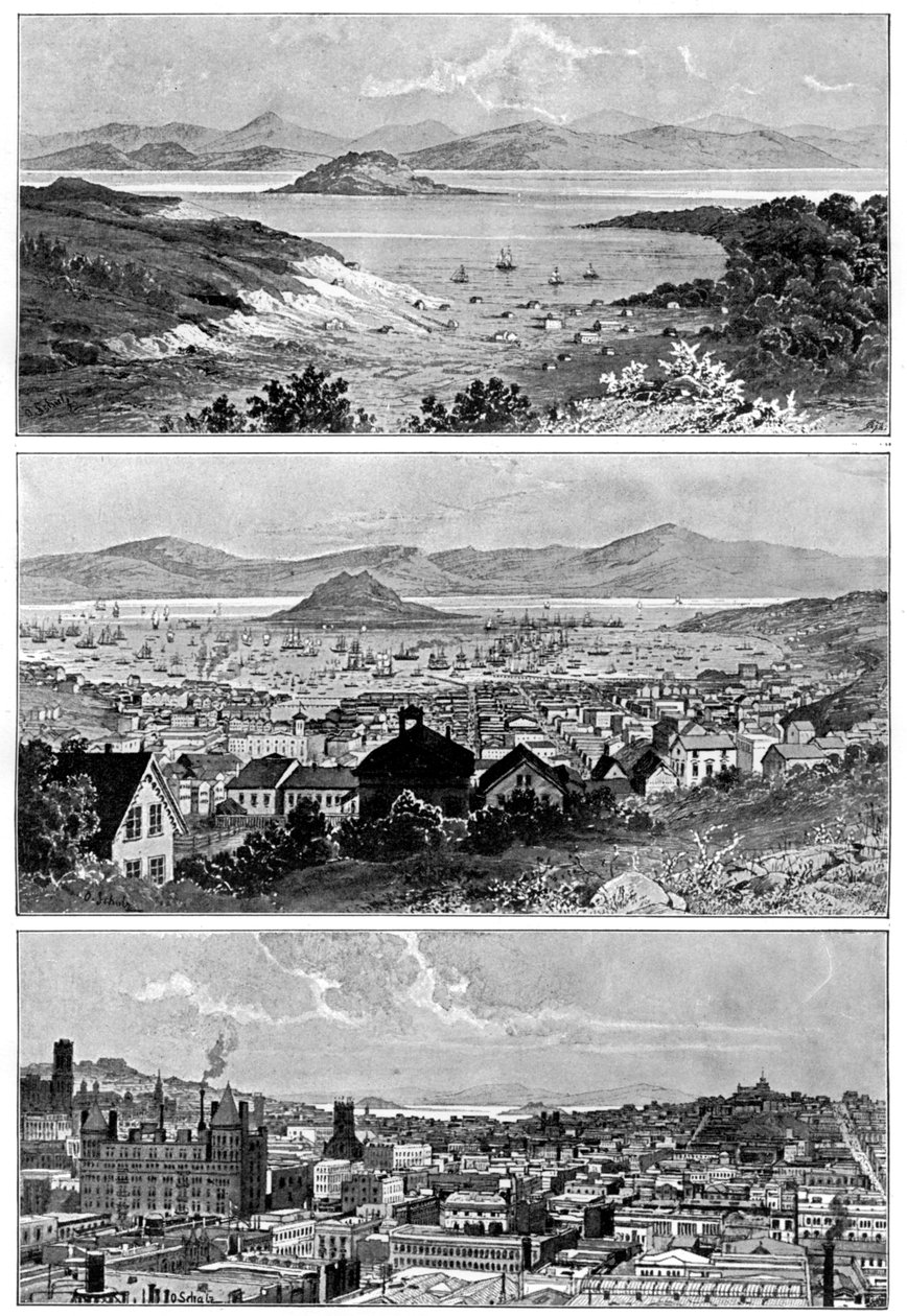 San Francisco i november, 1848, 1858 og slutningen af det 19. århundrede, 1901 af Unbekannt