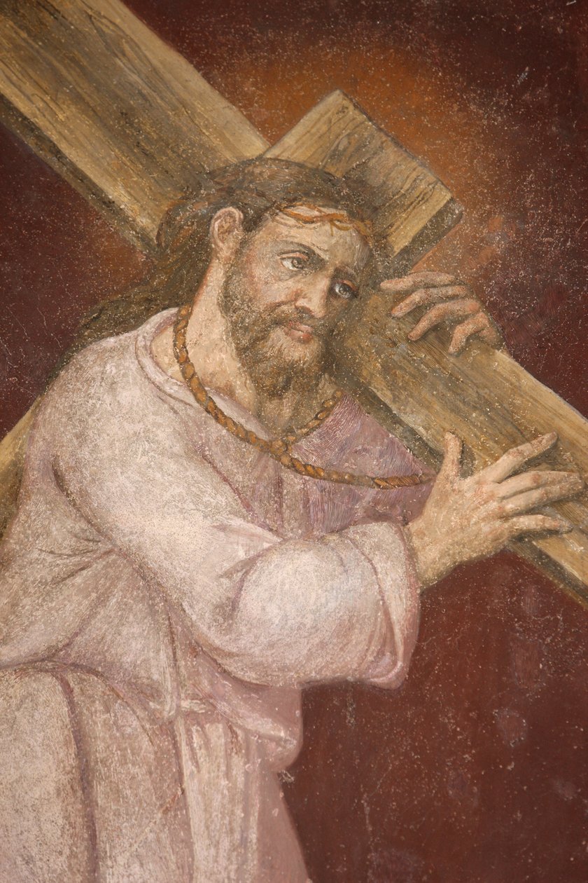 San Jeronimos kirke. Jesus bærer sit kors Madrid Spanien af Unbekannt
