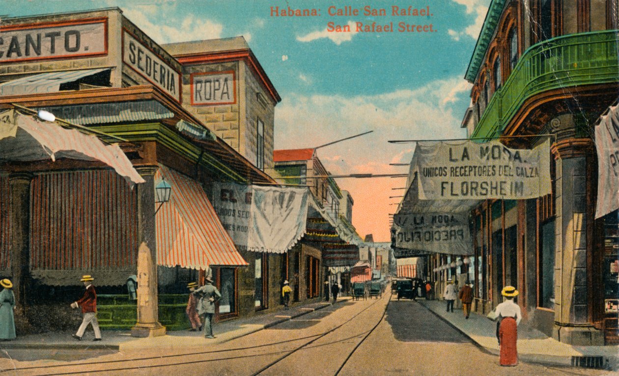 San Rafael Street, Havana, Cuba, c1910 af Unbekannt