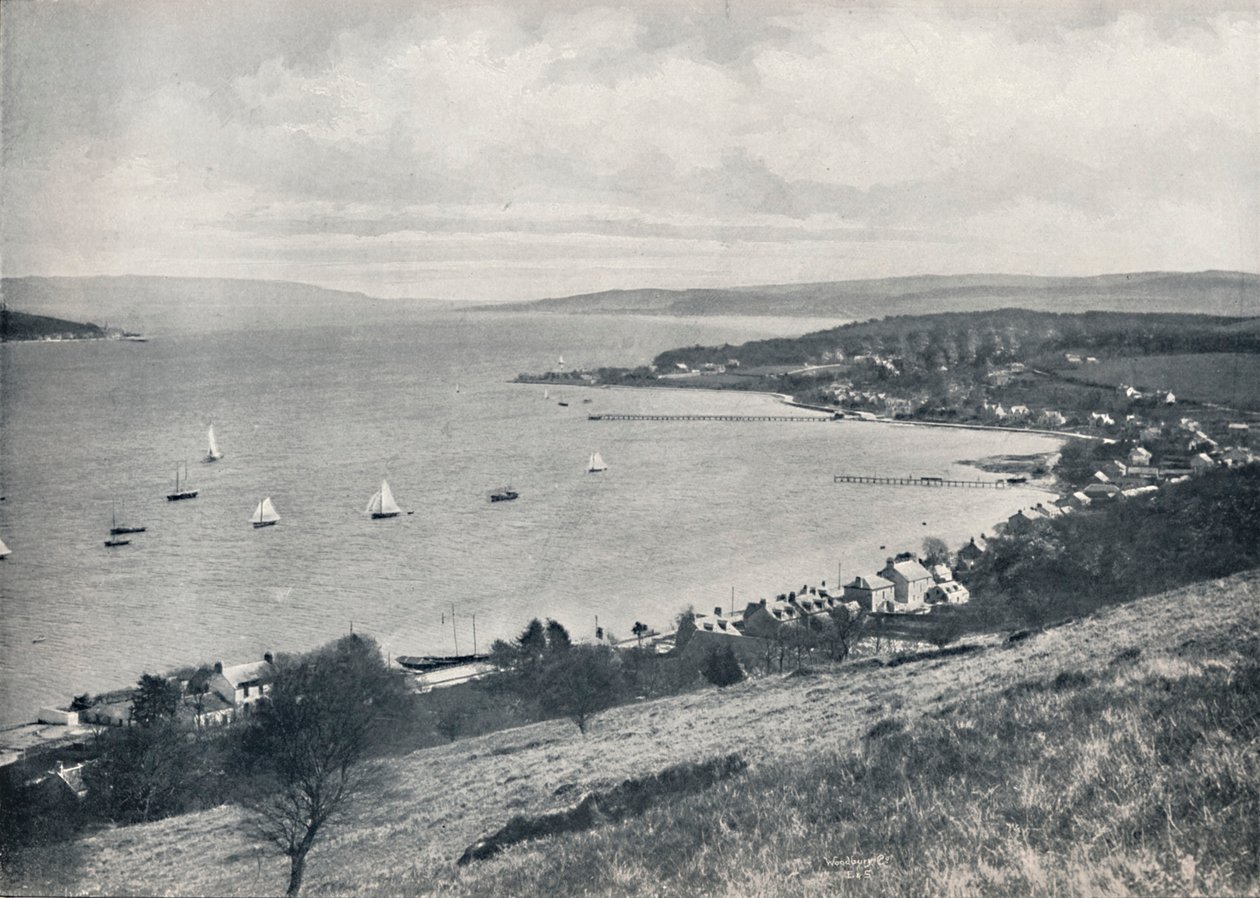 Sandbank - Fra øst, viser Sandbank og Kilmun, 1895 af Unbekannt