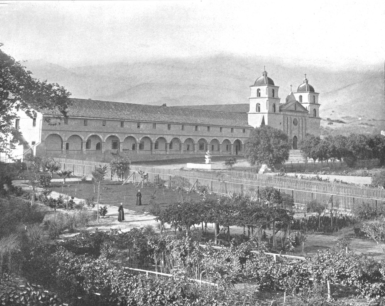Santa Barbara Mission, Californien, USA, c1900. af Unbekannt