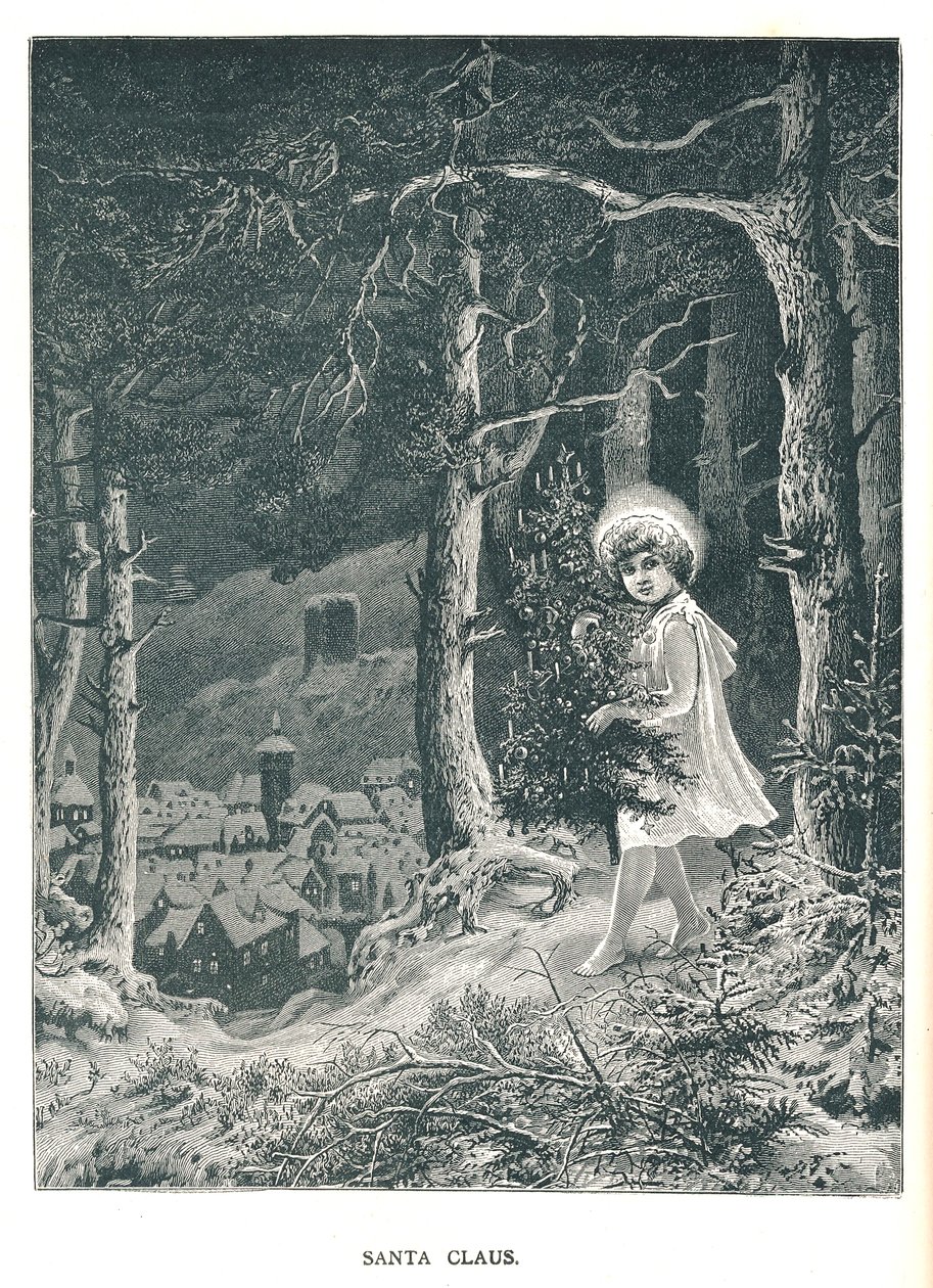 Julemanden.Illustration fra The Strand Magazine januar-juni 1891 af Unbekannt