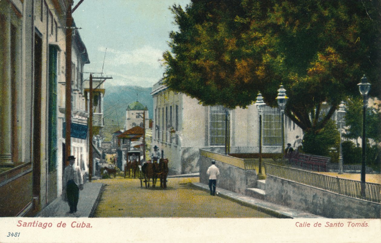 Santiago de Cuba - Santo Tomas Street, c1910 af Unbekannt