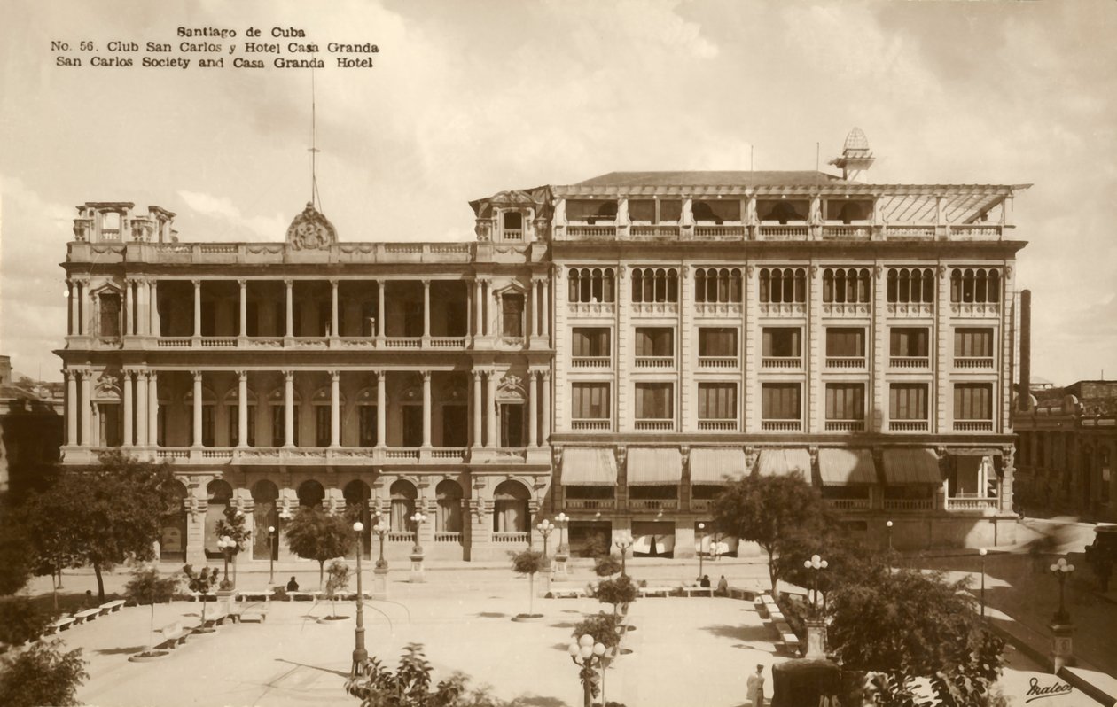 Santiago de Cuba - San Carlos Society og Casa Granda Hotel, c1920