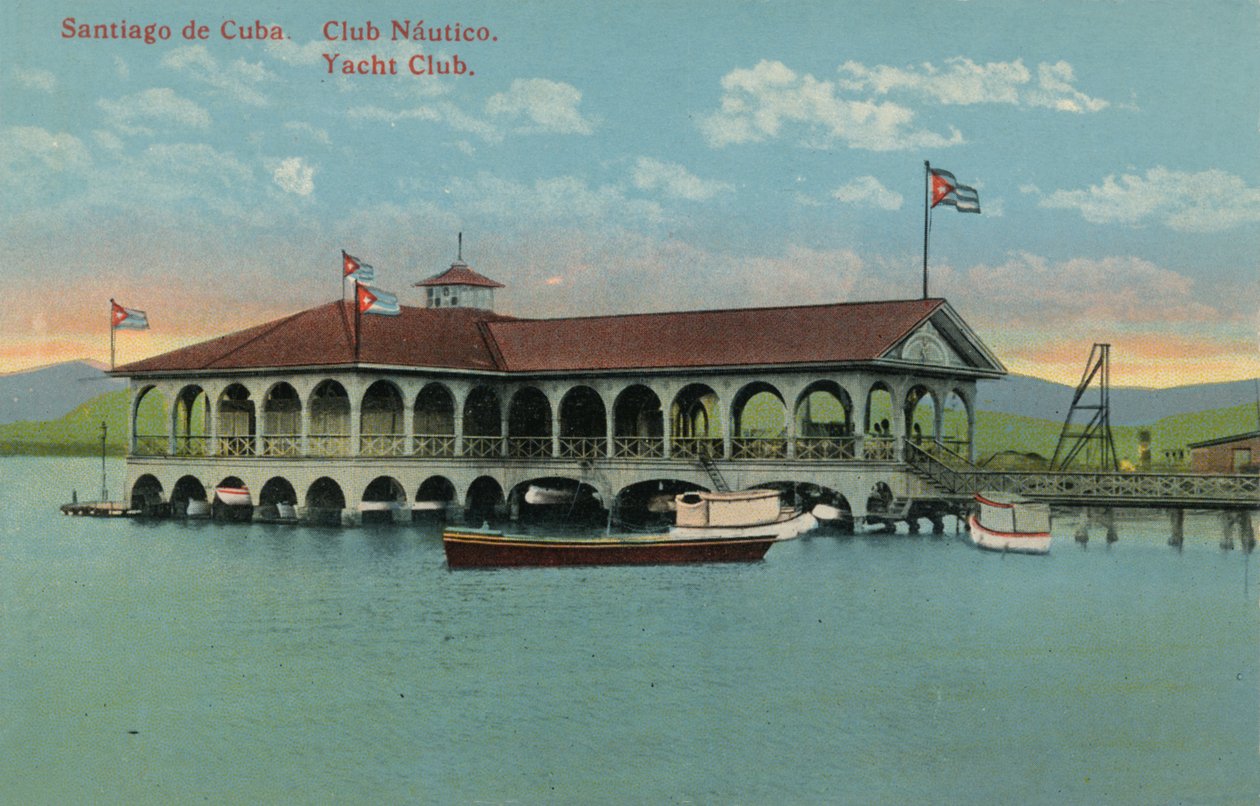 Santiago de Cuba. Nautisk Klub. yachtklub c1910 af Unbekannt