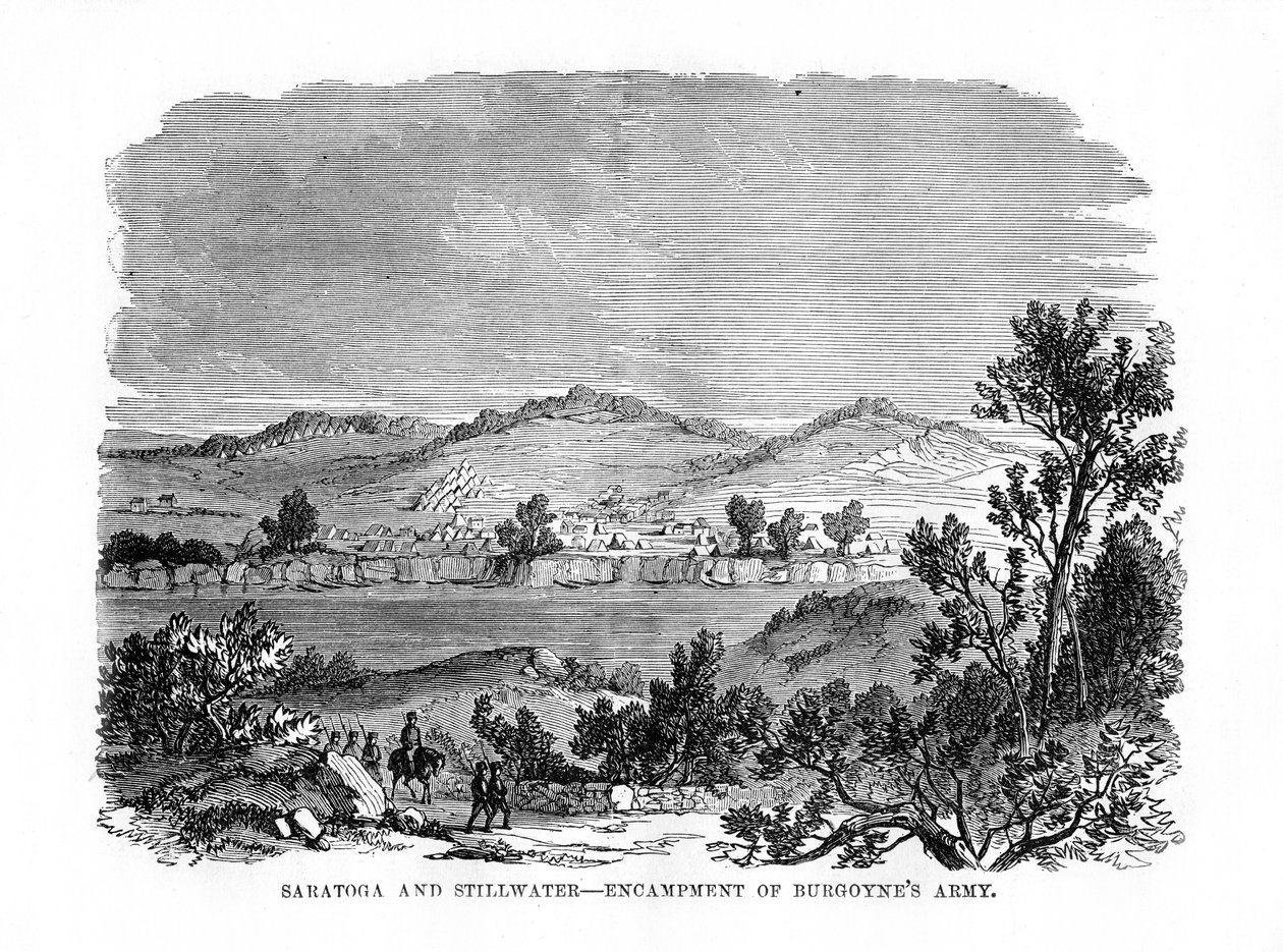Saratoga og Stillwater, lejre af Burgoynes-hæren, 1777, 1872 af Unbekannt