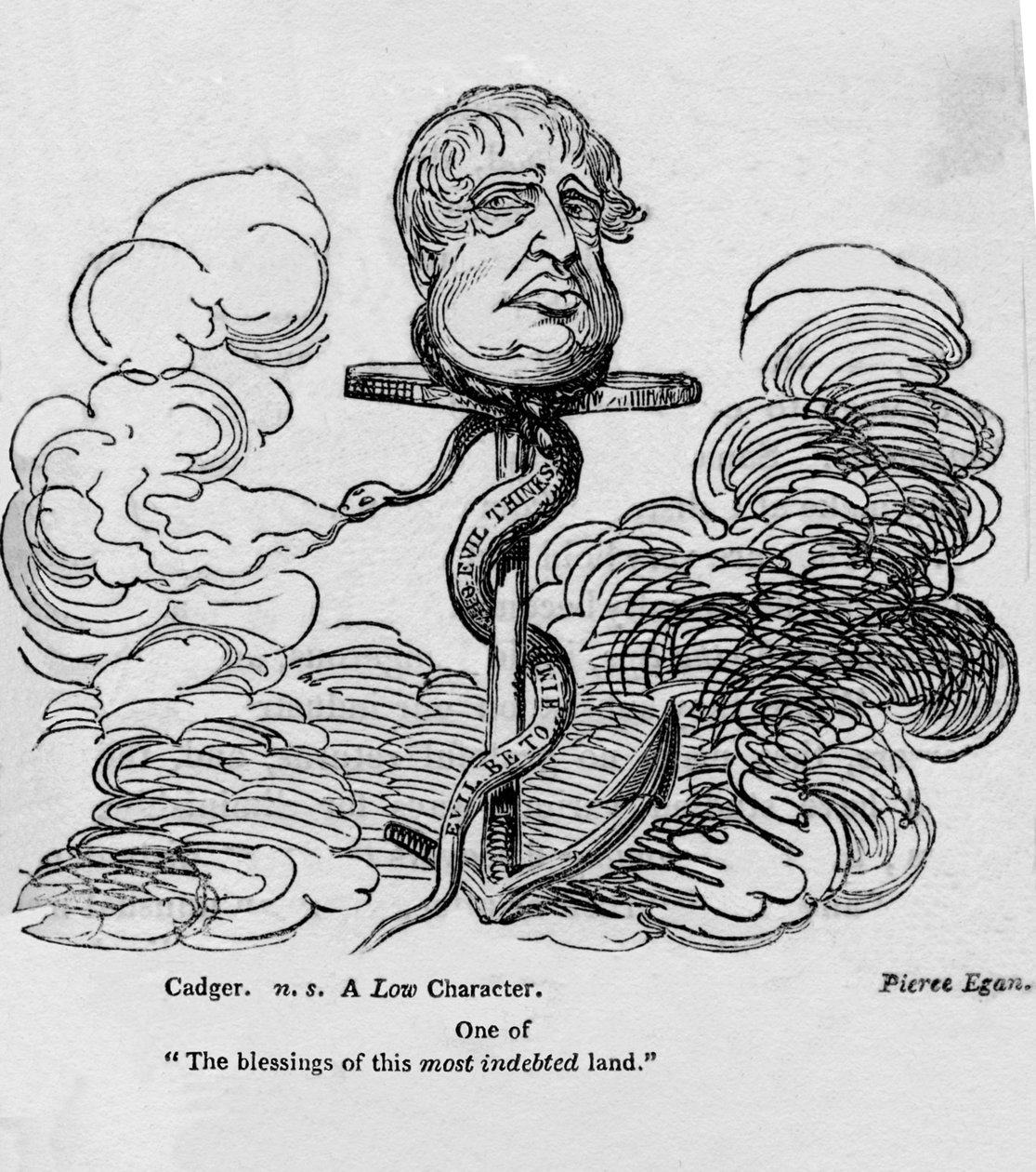 Satirisk tegneserie af Prins Regent, c1820. af Unbekannt