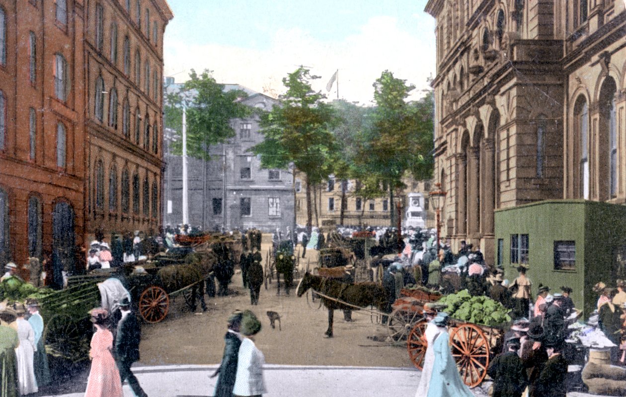 Lørdag morgen marked, Halifax, Nova Scotia, Canada, c1900-tallet af Unbekannt