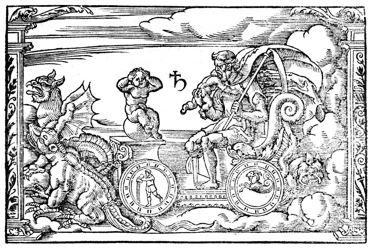Saturn, tidens romerske gud, 1569 af Unbekannt