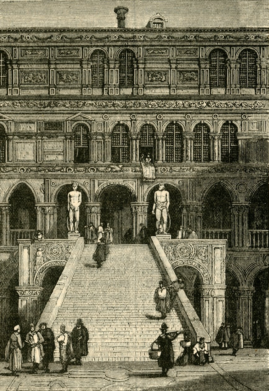 Scala dei Giganti ved Dogespaladset, Venedig, 1890. af Unbekannt