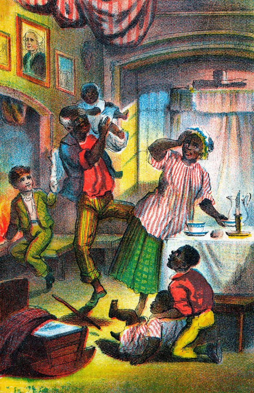 Scene fra Harriet Beecher Stowes Uncle Toms Cabin, c1870 af Unbekannt