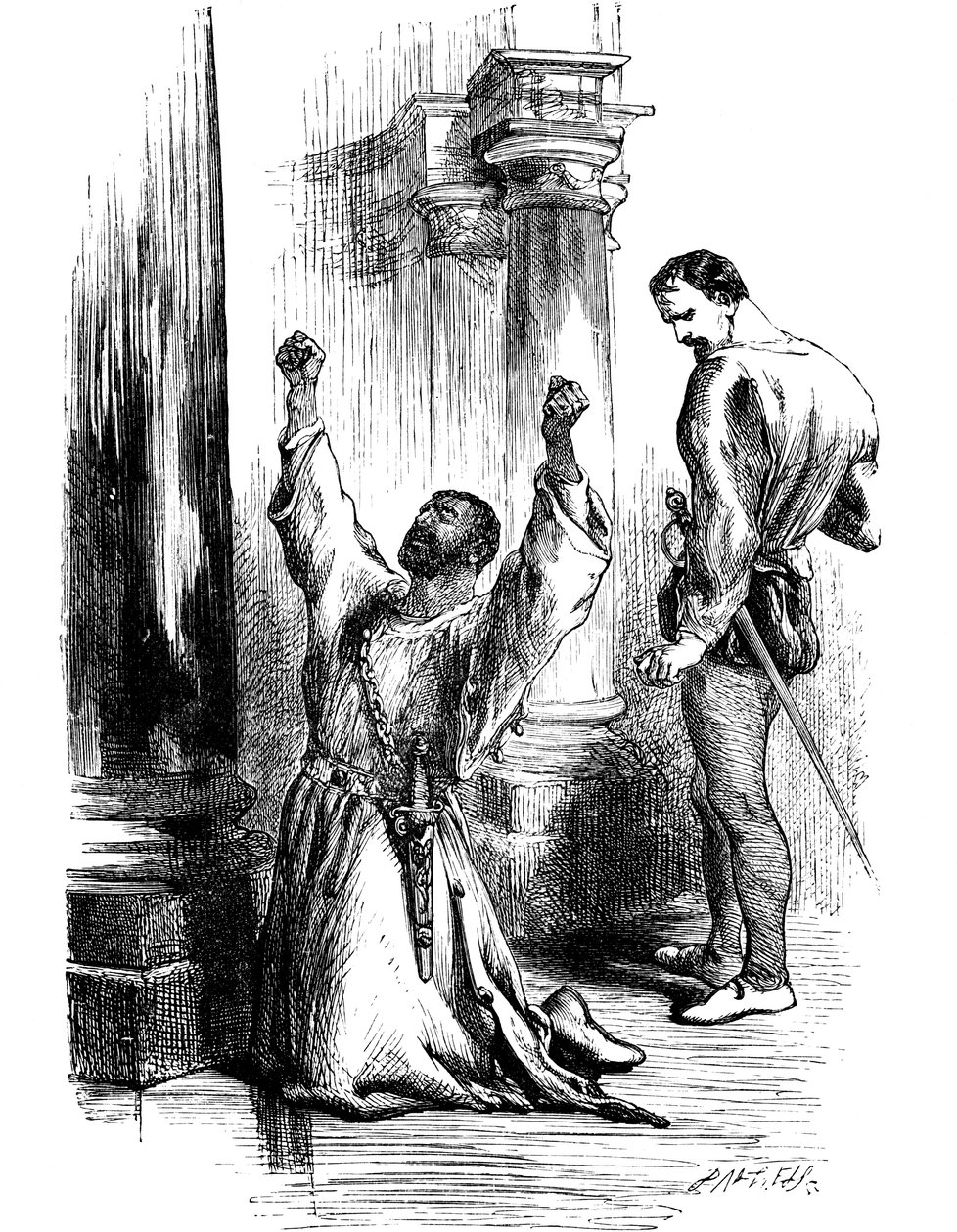 Scene fra Shakespeares Othello, 1800-tallet af Unbekannt