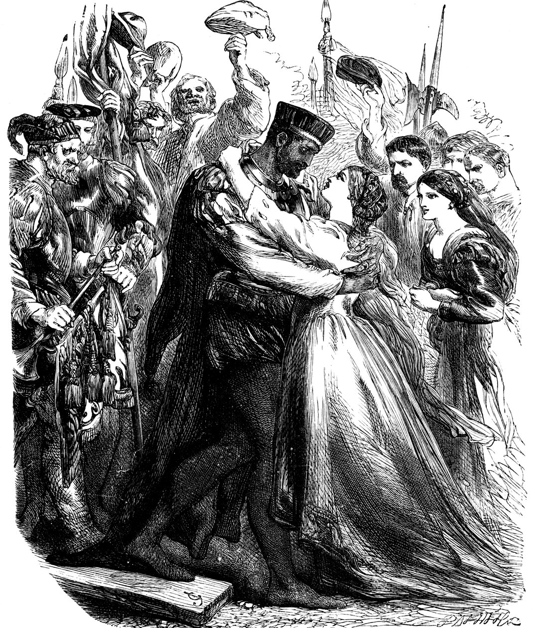 Scene fra Shakespeares Othello, 1800-tallet af Unbekannt