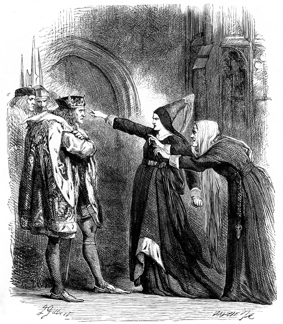 Scene fra Shakespeares Richard III, 1591 c1858 af Unbekannt