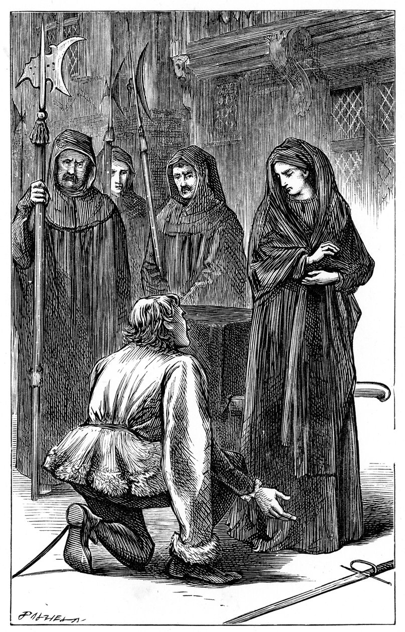 Scene fra Shakespeares Richard III, 1591 c1870 af Unbekannt