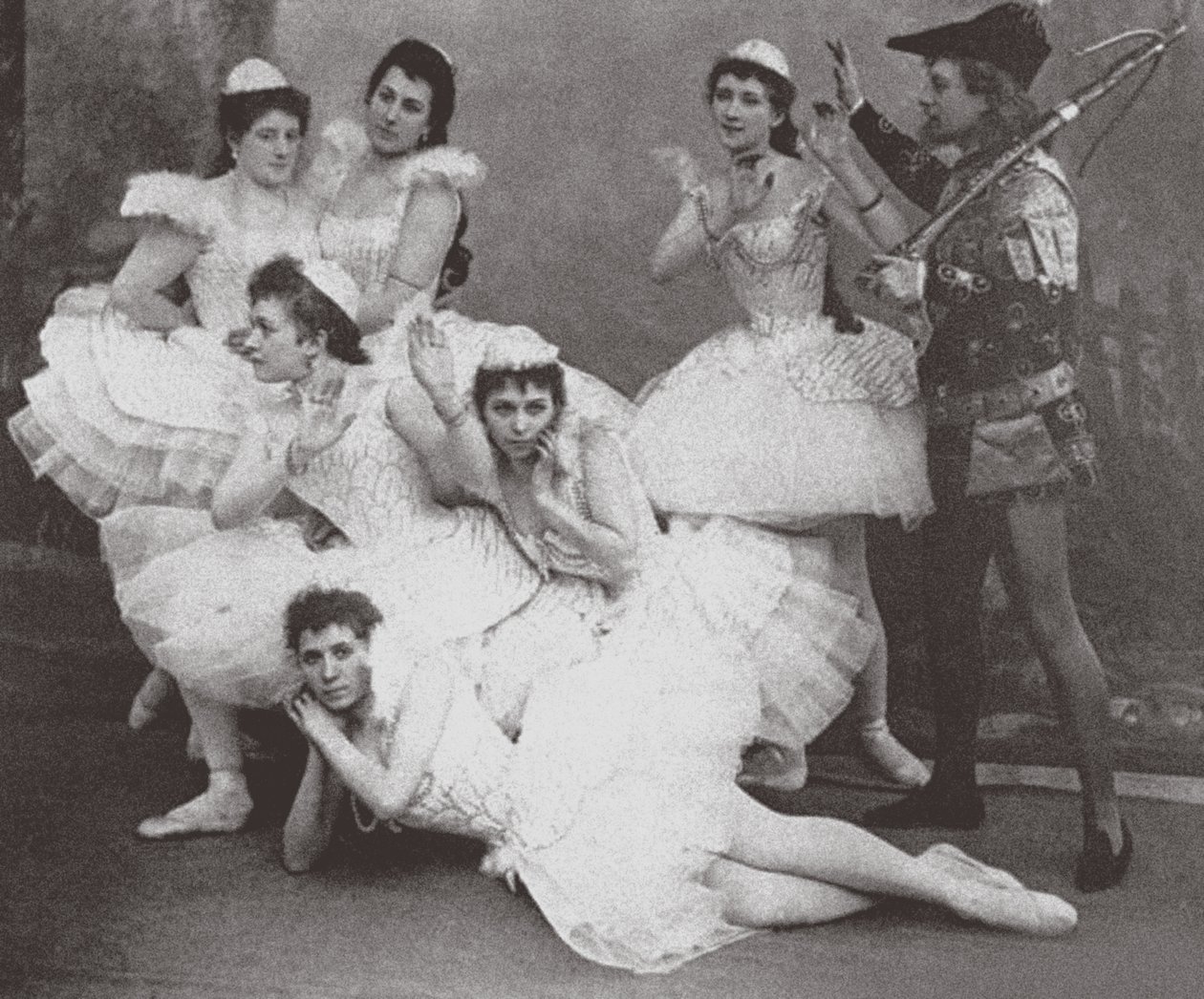 Scene fra Ballet Swan Lake, Mariinsky Theatre. 1895 af Unbekannt
