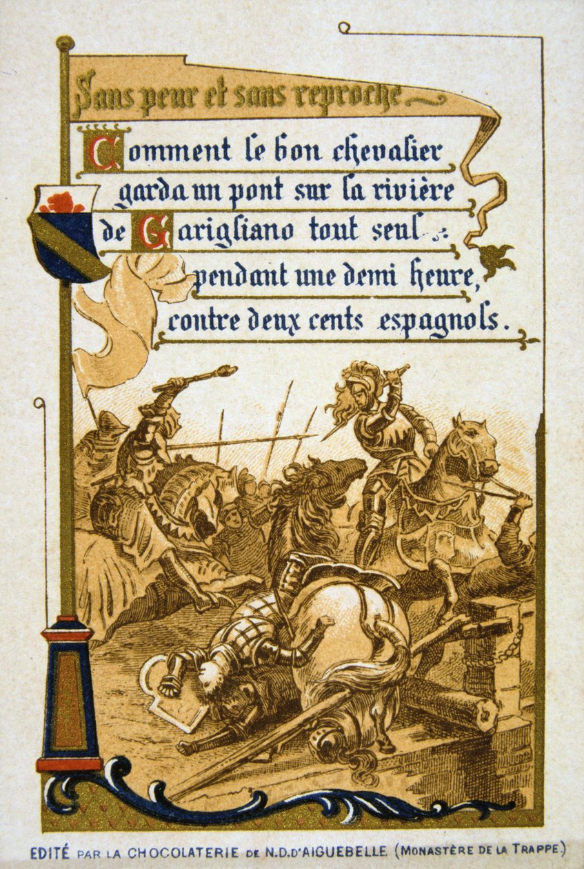 Scene fra Bertrand du Guesclins liv, 1800-tallet af Unbekannt