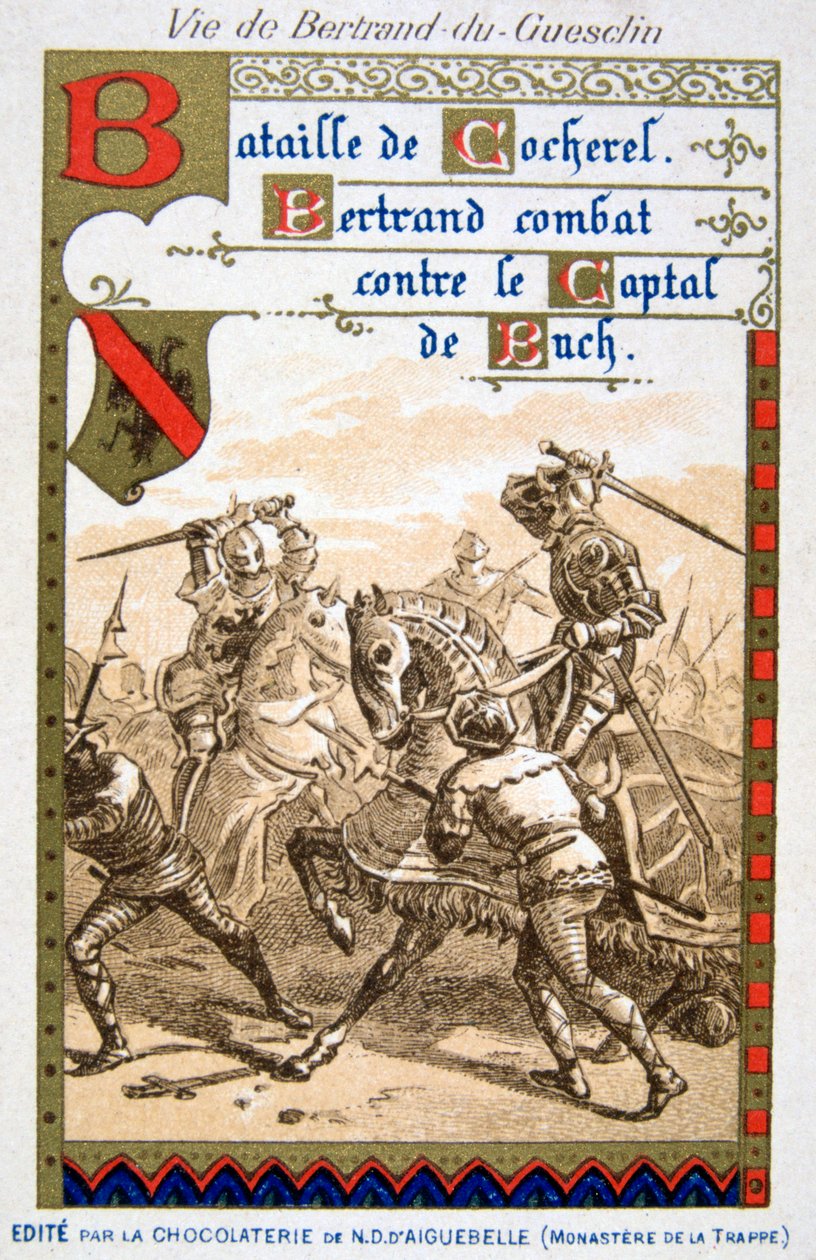 Scene fra Bertrand du Guesclins liv, 1800-tallet af Unbekannt
