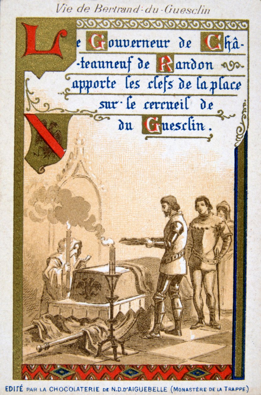 Scene fra Bertrand du Guesclins liv, 1800-tallet af Unbekannt