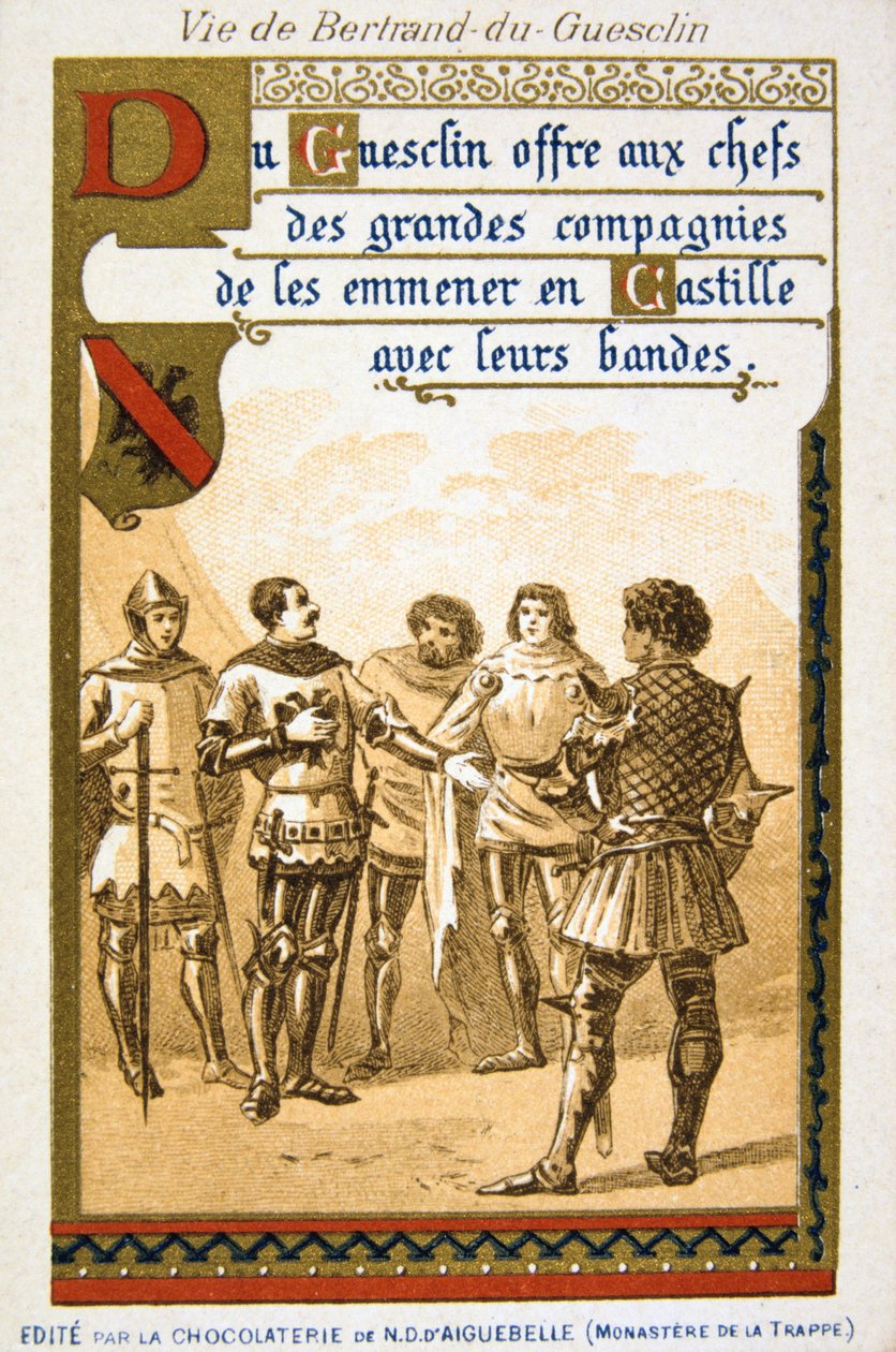 Scene fra Bertrand du Guesclins liv, 1800-tallet af Unbekannt