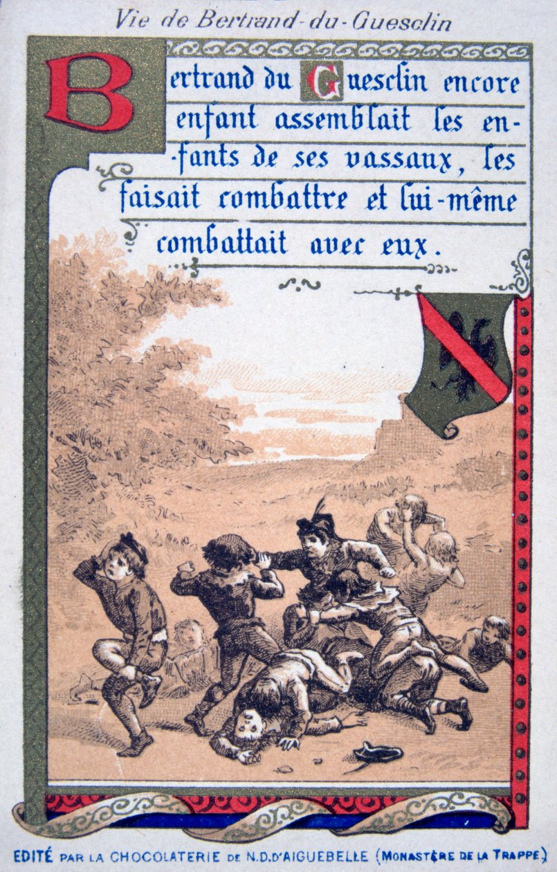 Scene fra Bertrand du Guesclins liv, 1800-tallet af Unbekannt