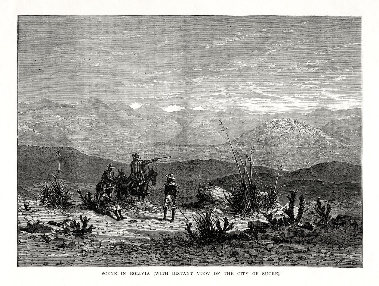 Scene i Bolivia, 1877 af Unbekannt
