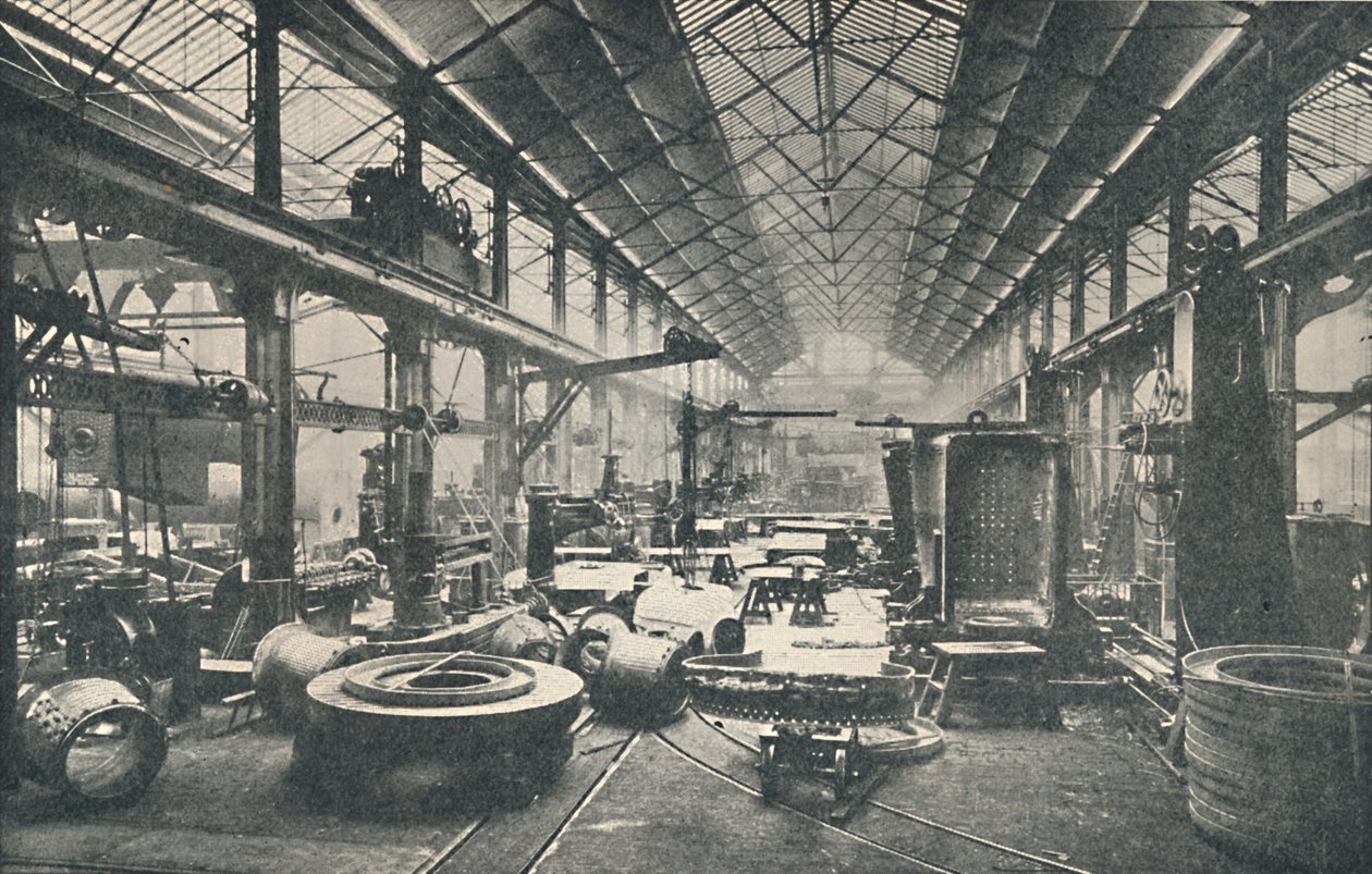Scene i en kedelbutik, c1917 af Unbekannt