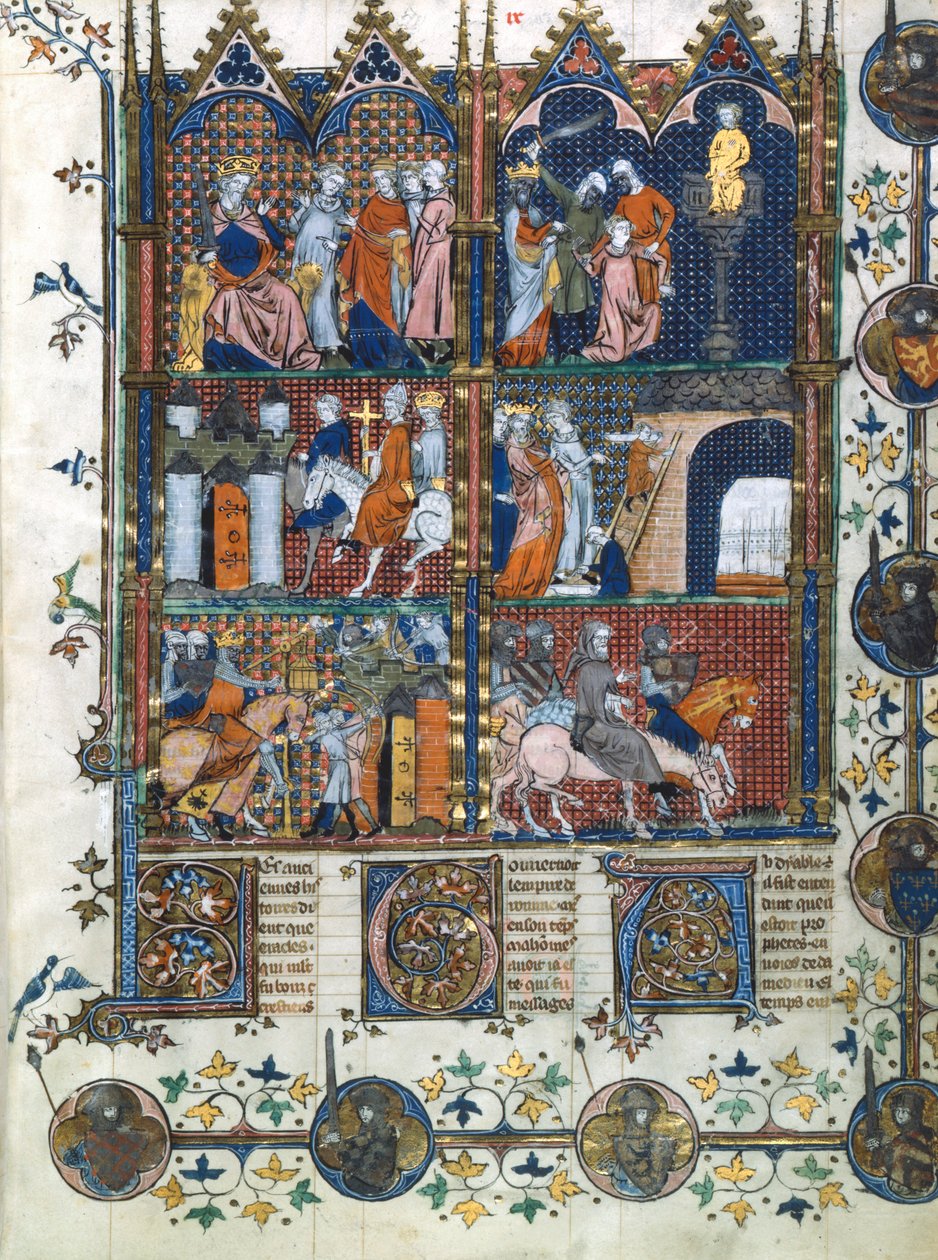 Scener fra det første korstog, 1096-1099 1300-tallet af Unbekannt