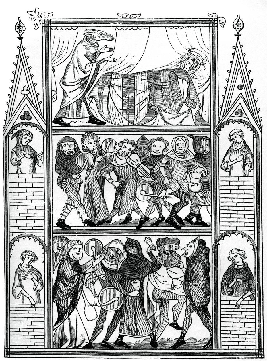 Scener fra historien om Fauvel, 1400-tallet, 1870 af Unbekannt