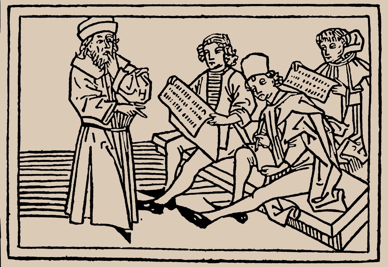Skoletimer. Fra menneskelivets spejl af Rodericus Zamorensis, 1479 af Unbekannt
