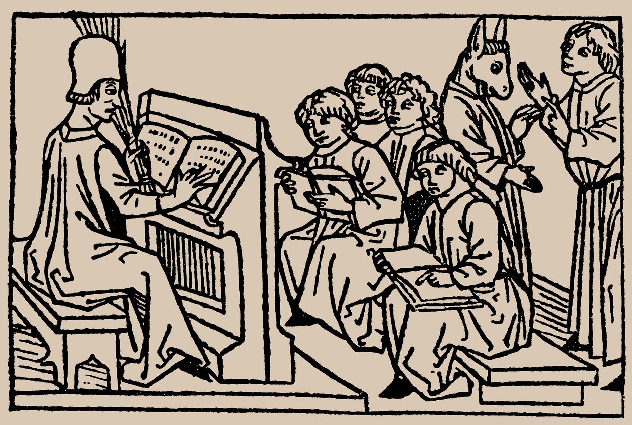 Skoletimer. Fra menneskelivets spejl af Rodericus Zamorensis, 1479 af Unbekannt