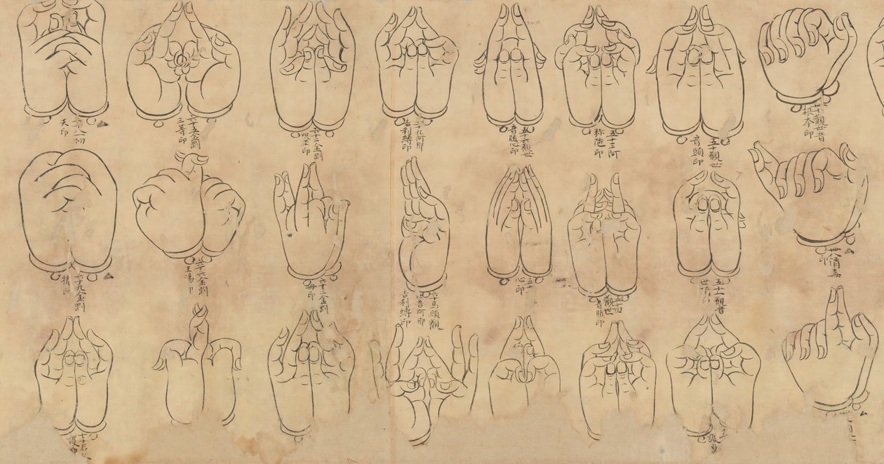 Scroll of Mudras, 11.-12. århundrede. af Unbekannt