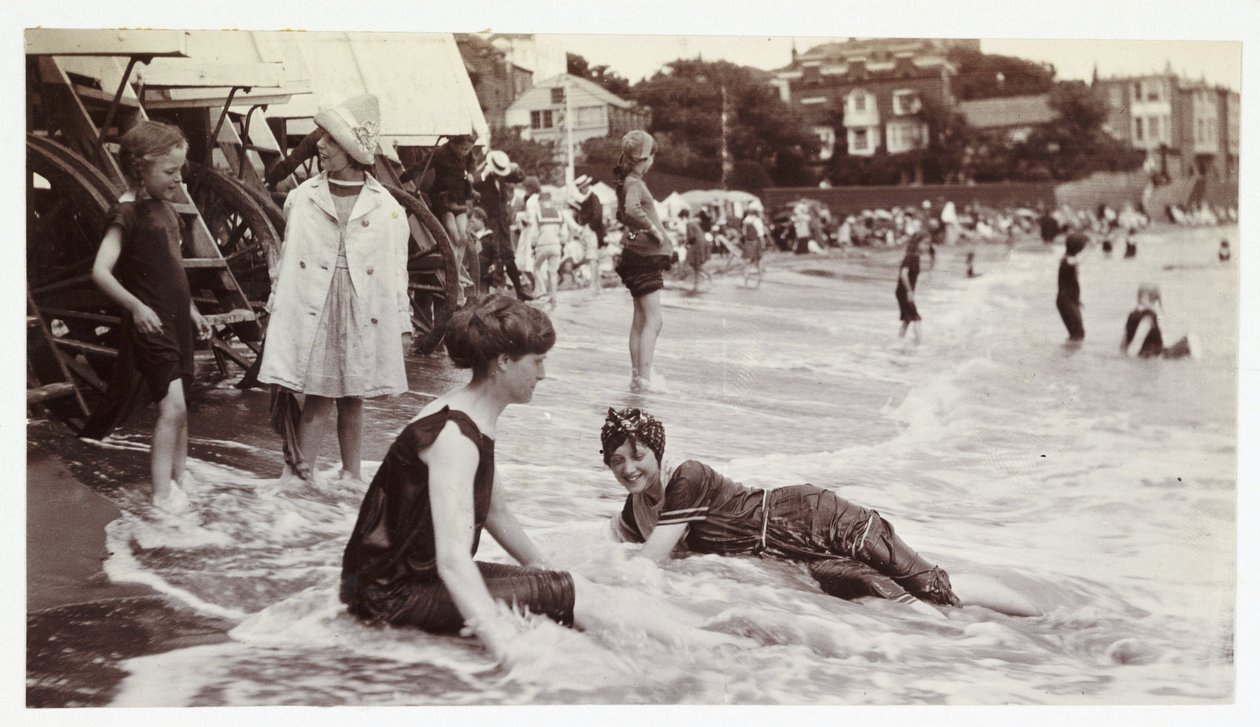 Havbadning, Broadstairs, Kent, c 1913 af Unbekannt