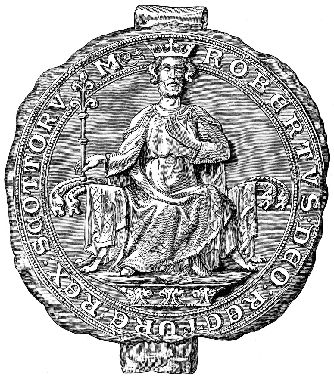 Segl fra Robert the Bruce, konge af Skotland, 14. århundrede 1892 af Unbekannt