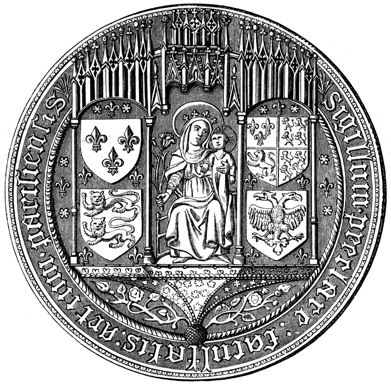 Segl for de fire nationer eller det kunstfaglige fakultet, 1500-tallet 1849 af Unbekannt