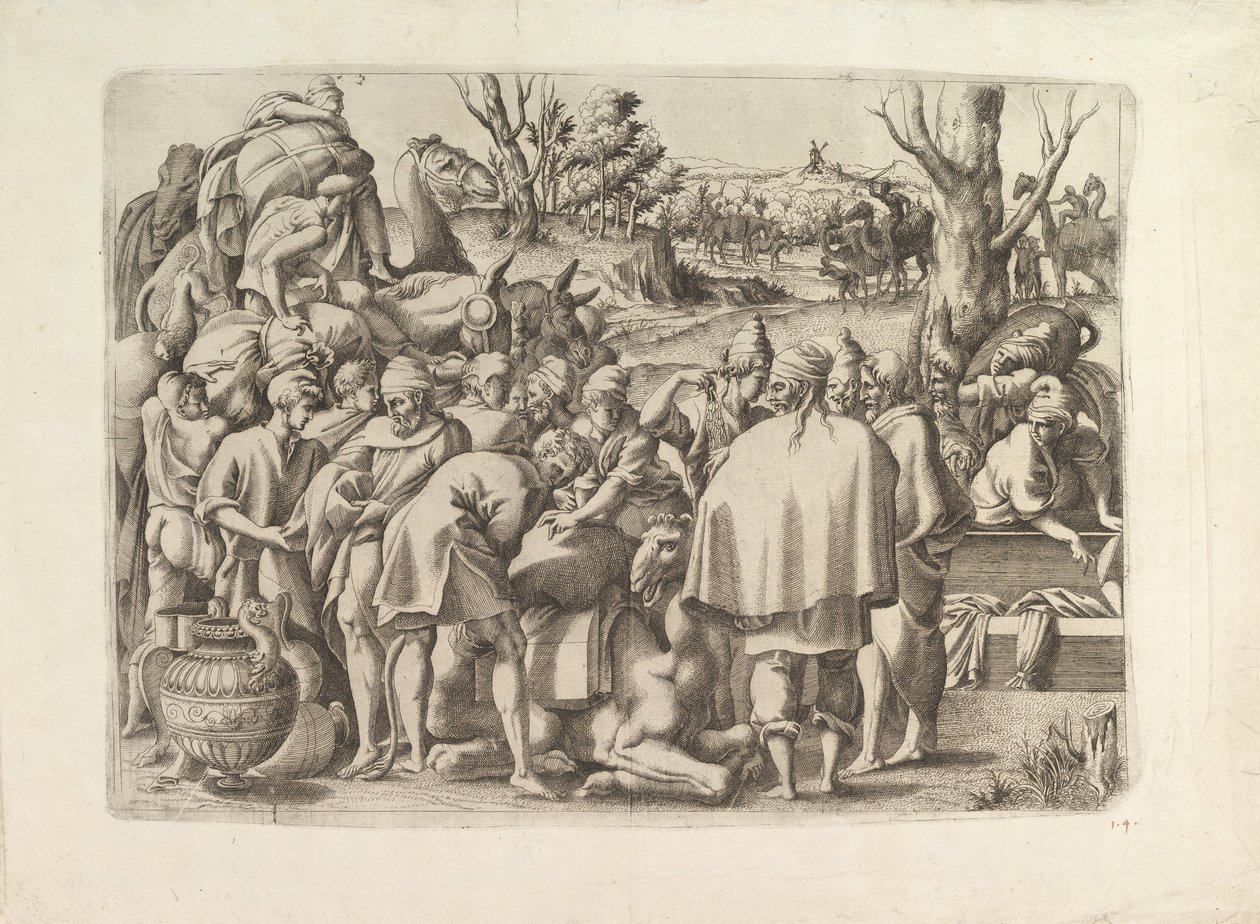 Søg gennem bagagen fra Josephs bror, ca. 1545. af Unbekannt