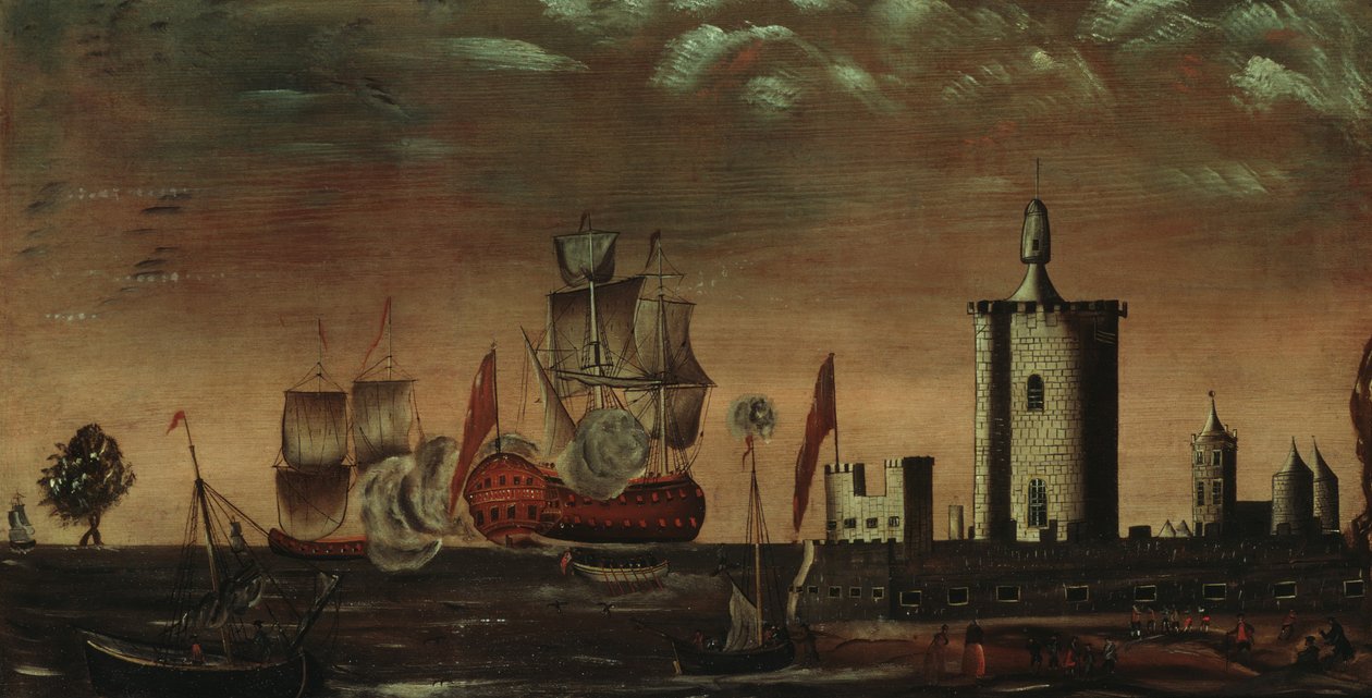 Seascape Fantasy, 1770-1800. af Unbekannt