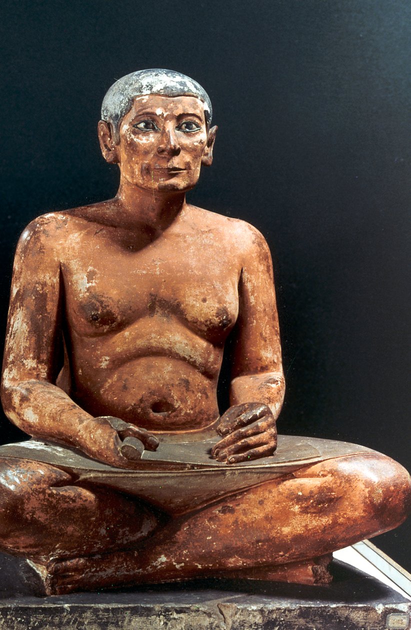 Siddende skriver, oldægypter, 5. dynasti, 2498-2345 f.Kr. af Unbekannt