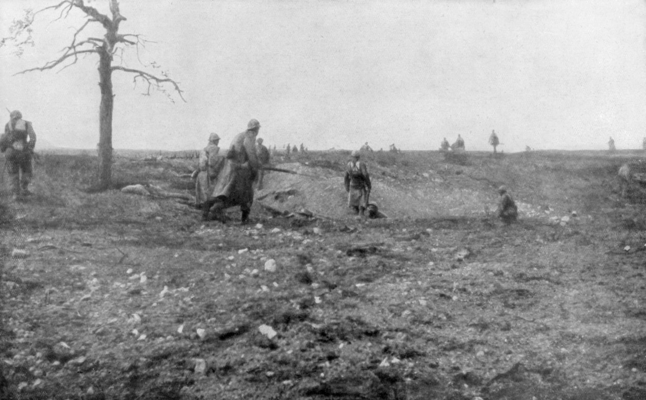 Andet slag ved Champagne, Frankrig, Første Verdenskrig, september 1915 af Unbekannt