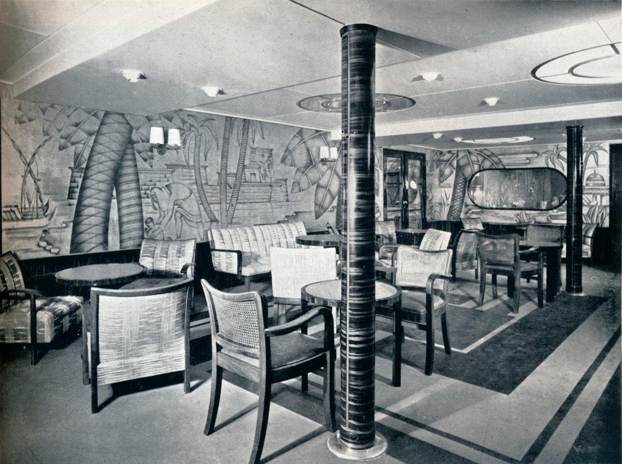 Andenklasses rygerum ombord på Victoria, 1931 af Unbekannt