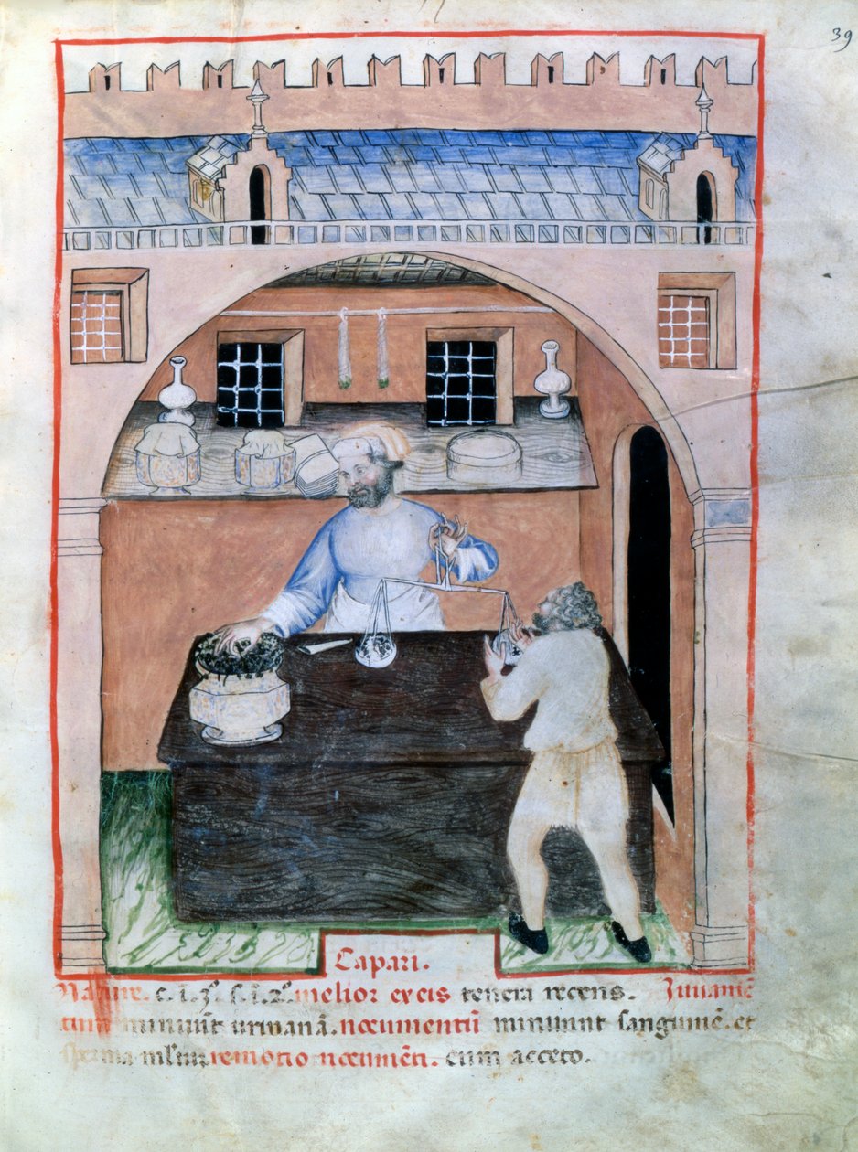 Sælger af kapers, 1390-1400 af Unbekannt