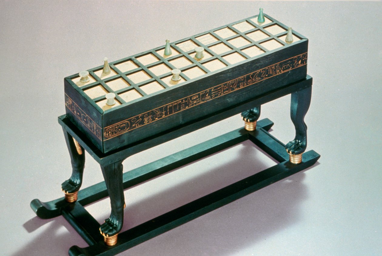 Senet spillebræt, fra Tutankhamons grav, 18. dynasti af Unbekannt